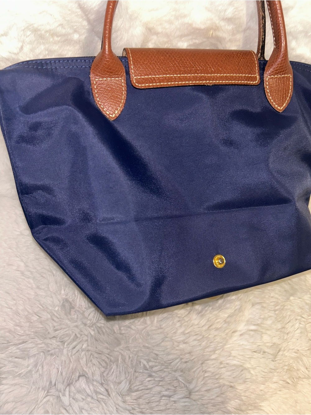 Longchamp Le Pliage Small Navy Tote Bag - Picture 7 of 14